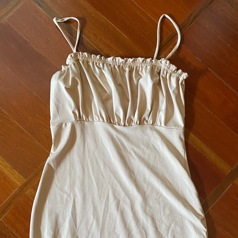 Beige Mini Dress